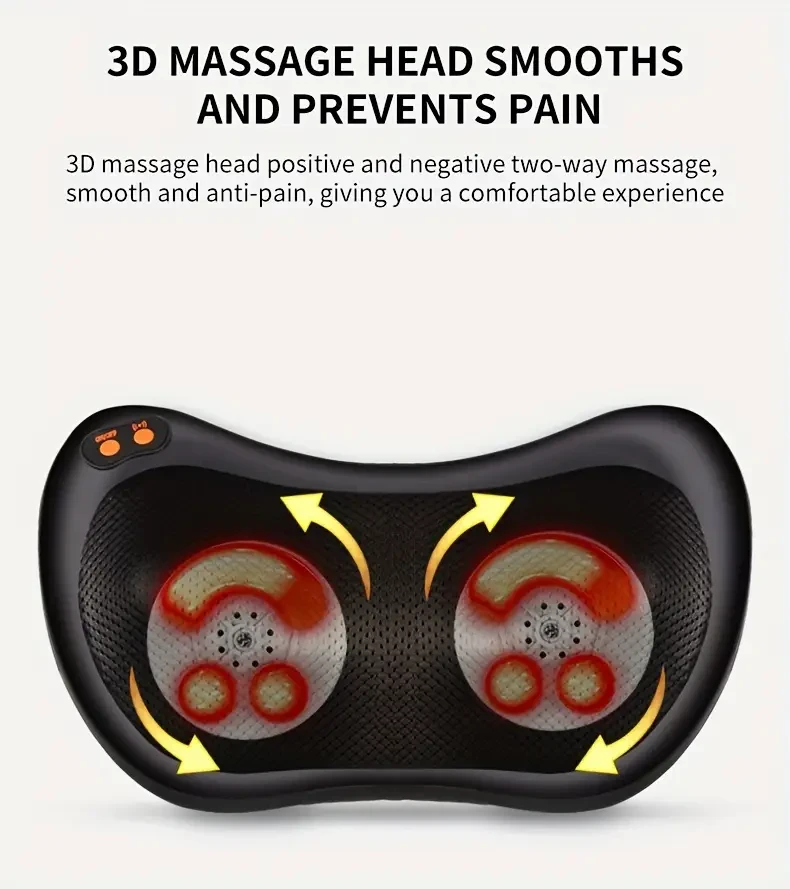 MASSTECK Shiatsu Neck & Back Massager Pillow