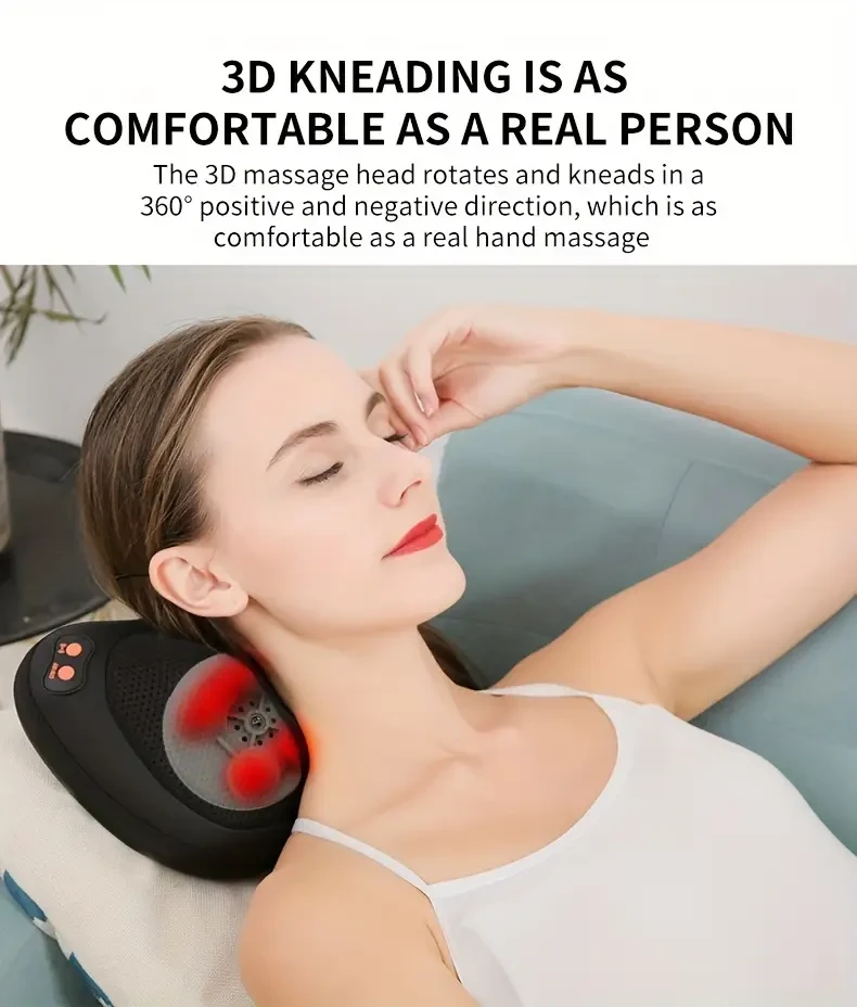 MASSTECK Shiatsu Neck & Back Massager Pillow