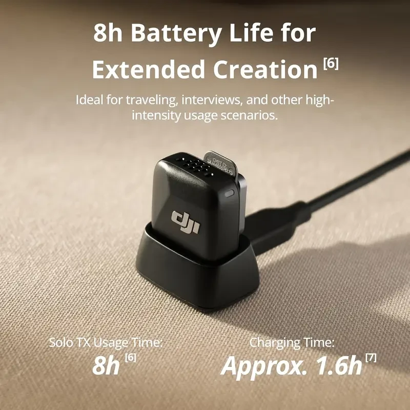 DJI Mic Wireless Clip-On Microphone (Infinity Black) Global Edition