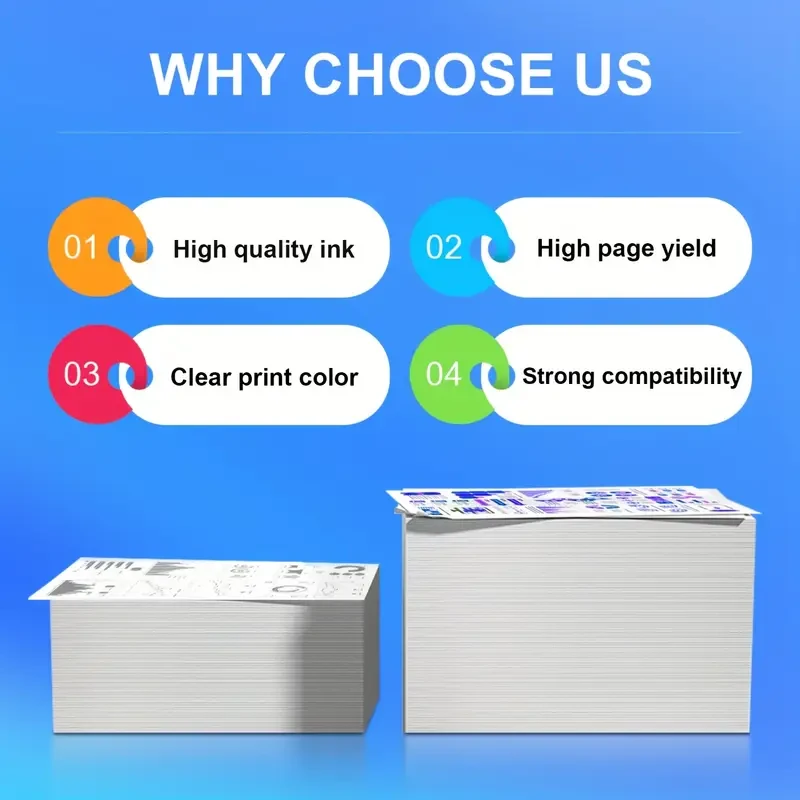 Replacement Ink Cartridges for HP 63XL  Compatible with OfficeJet & DeskJet Printers