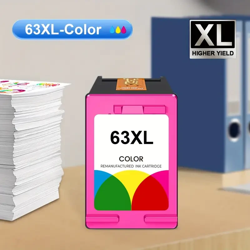 Replacement Ink Cartridges for HP 63XL  Compatible with OfficeJet & DeskJet Printers