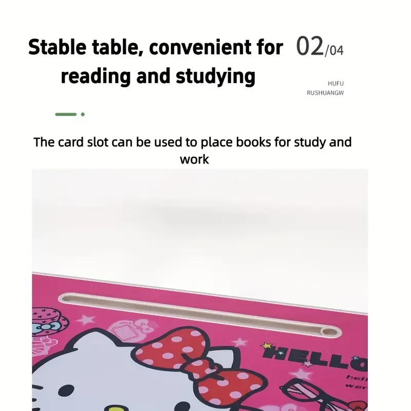 Sanrio Cute Foldable Bed Desk with Cup Holder & Book Slot