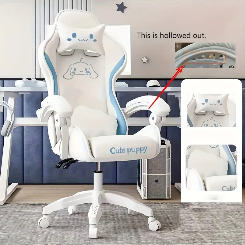 Sanrio Girls Pastel Gaming Chair with Bunny Ear Armrests