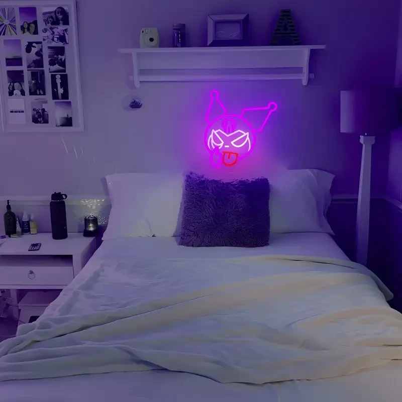 Sanrio Kuromi Neon Sign Purple Kawaii LED Wall Light (USB)