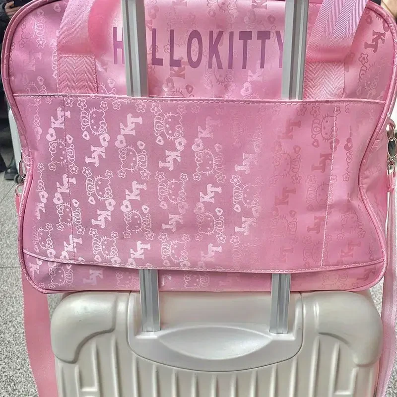 Sanrio Hello Kitty Large-Capacity Travel Luggage Bag  Oxford Cloth, Pink