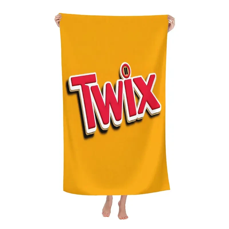 Twix Chocolate Logo Quick-Dry Travel Towel  Microfibre with Drawstring Storage Bag