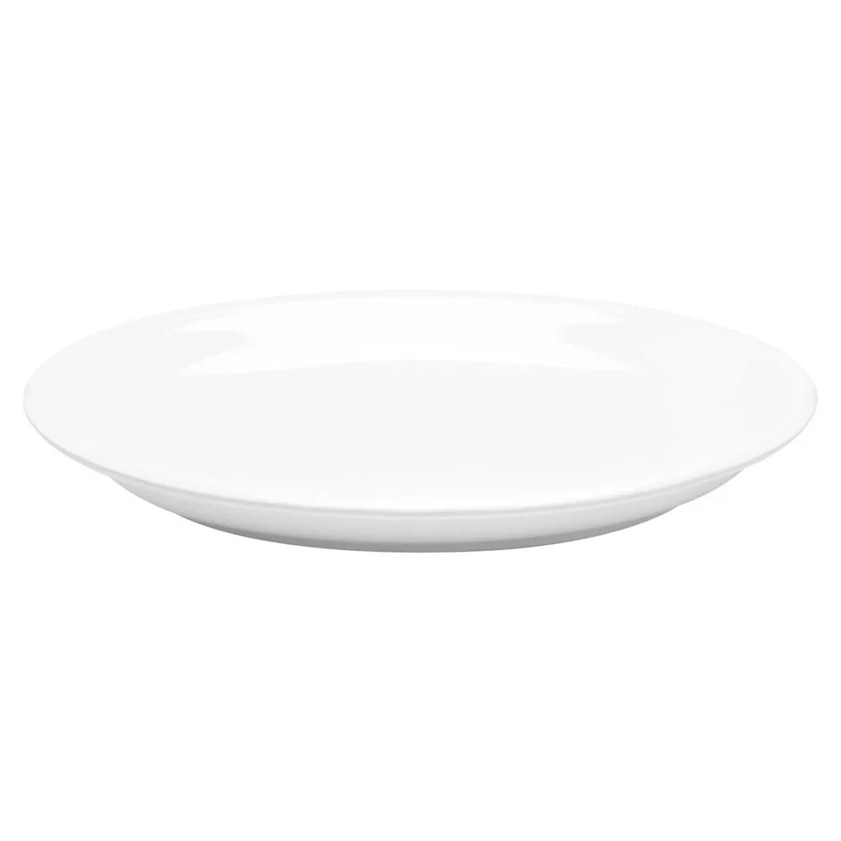Crockery Plate Oval Deep White 16"