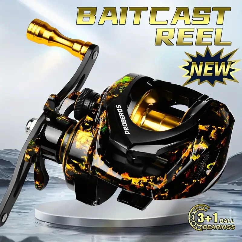 PROBEROS High-Speed Baitcast Reel  7.2:1, 8 kg Max Drag, Aluminum Spool, Magnetic Brake (Ambidextrous)