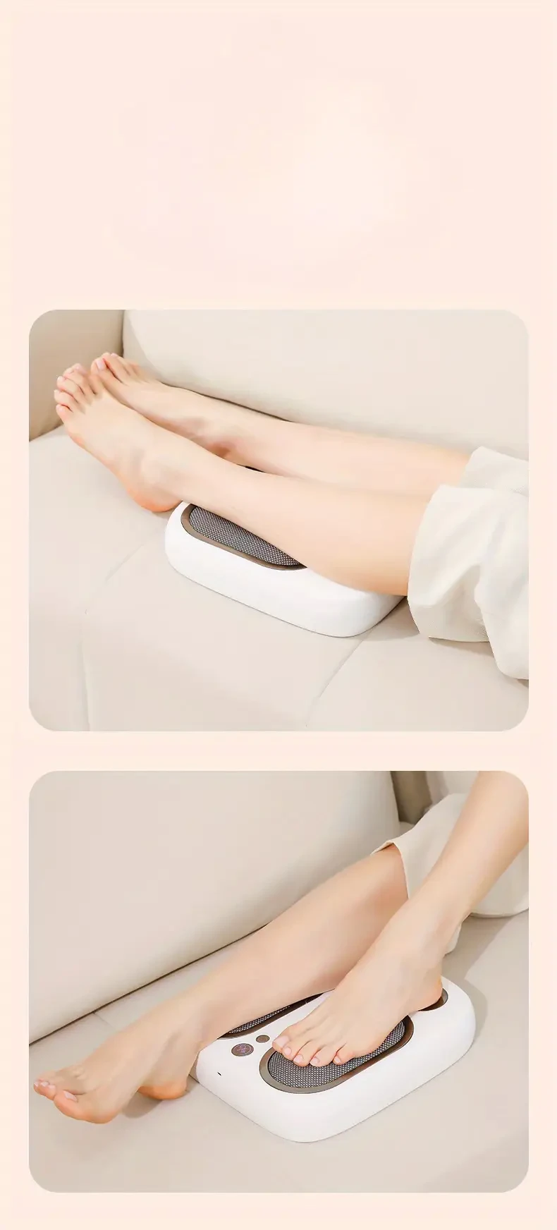 NIJ Automated Foot Massager  Kneading  Heat  Vibration | USB-C Rechargeable (2500mAh)