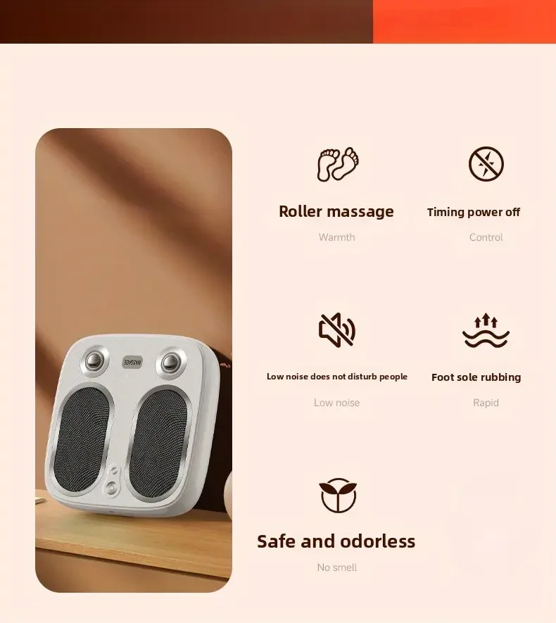 NIJ Automated Foot Massager  Kneading  Heat  Vibration | USB-C Rechargeable (2500mAh)