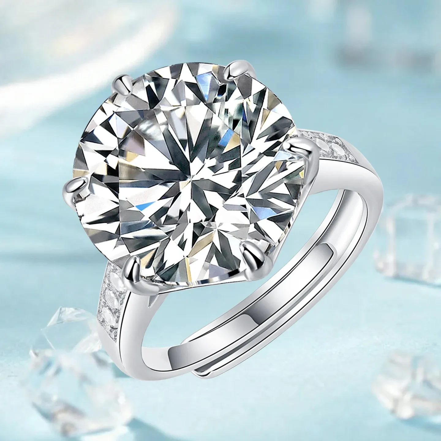 10 Carat Moissanite Ring