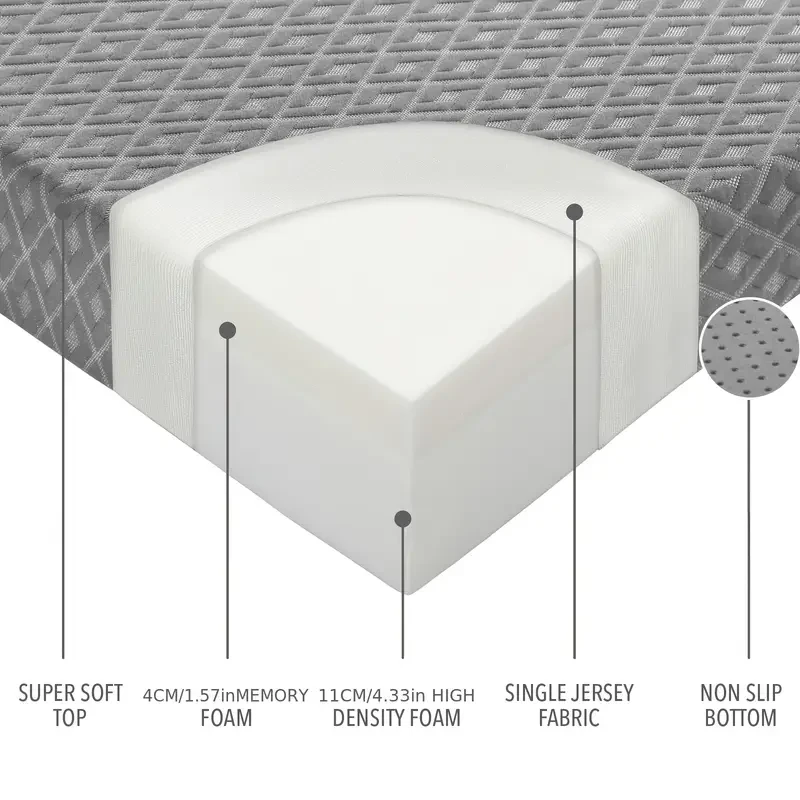 Luxdream Trifold Foam Sofa Bed  Extra-Thick Foldable Mattress with Removable Cover (Portable Sleeping Solution) A comfy spare bedanytime, anywhere