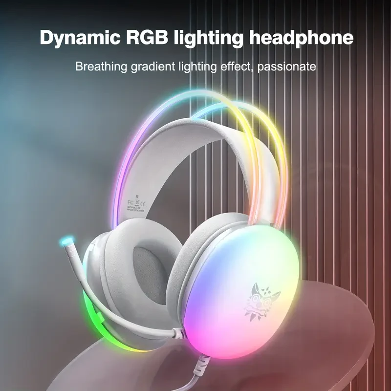 ONIKUMA X25 Gaming Headset  RGB LED, 7.1 Surround Sound, Noise-Cancelling Mic (USB Wired)