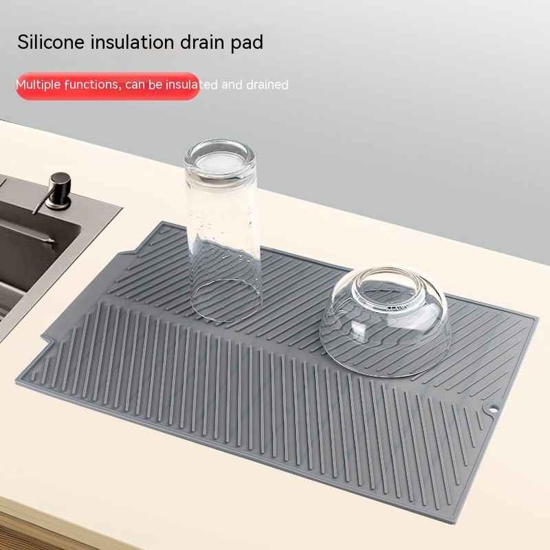 Sloped Silicone Draining Mat  Heat-Proof & Non-Slip