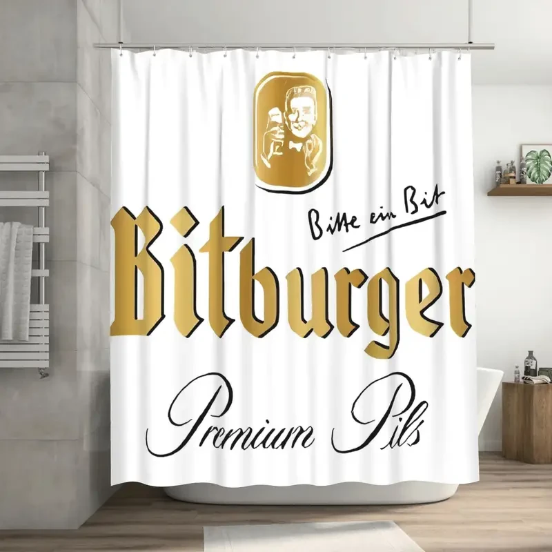 Bitburger Logo Licensed Shower Curtain  Stylish, Durable & Authentic