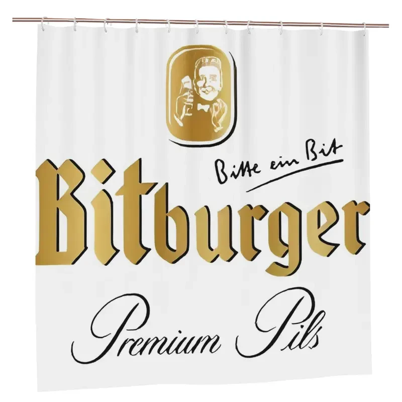 Bitburger Logo Licensed Shower Curtain  Stylish, Durable & Authentic