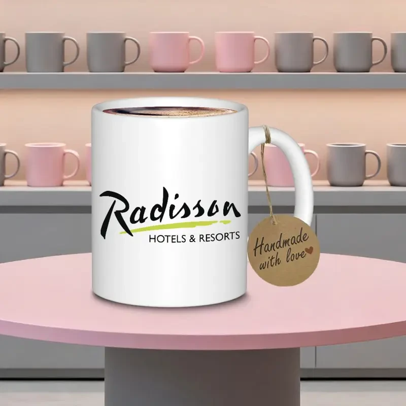 Radisson Hotels Logo Ceramic Coffee Mug  Elegant, Durable & Officially Branded