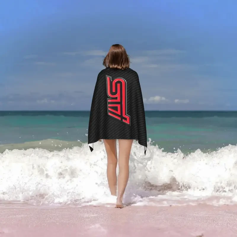 STI Racing Logo Beach Towel  Bold, Quick-Dry & Sport-Inspired