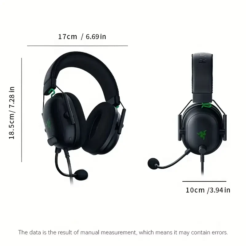 Razer BlackShark V2 Wired Gaming Headset with Passive Noise Cancellation and USB Sound Card