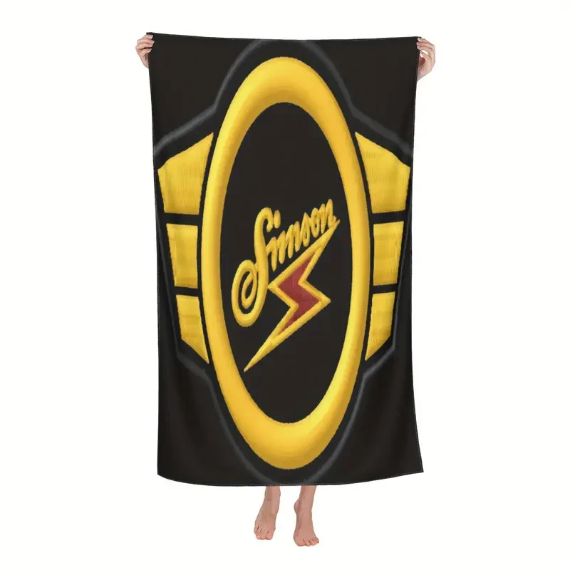 Simson Emblem Quick-Dry Beach & Gym Towel  Bold, Premium & Ultra-Soft