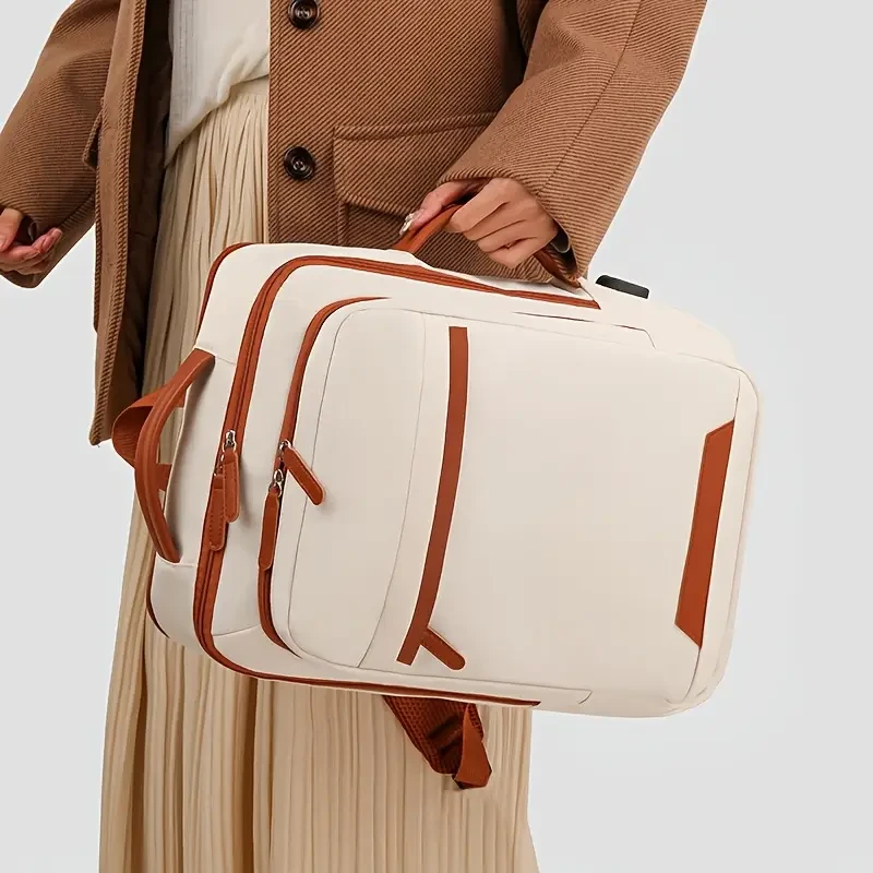 OGEHUAFEE Expandable Laptop Backpack  Modern, Durable & Space-Inspired