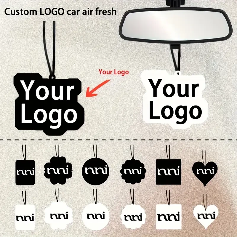 50pcs Custom Car Air Freshener Pendant Set  Personalized, Stylish & Refreshing