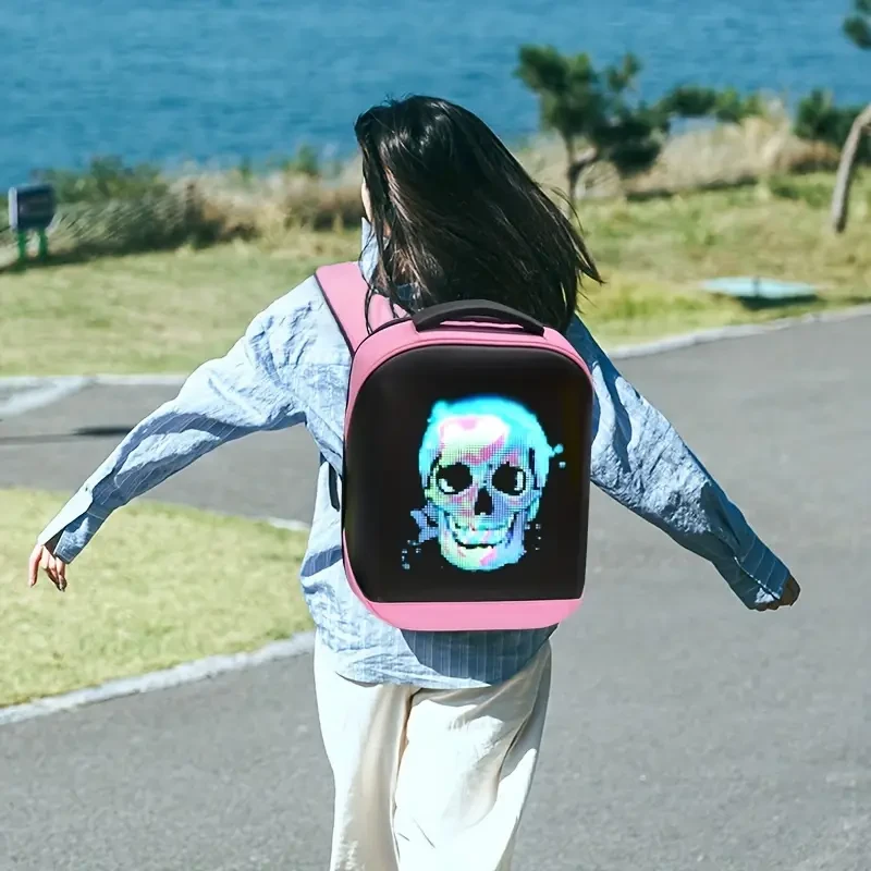 CRELANDER Programmable LED Laptop Backpack  Stylish & Functional for Travel and Outdoors