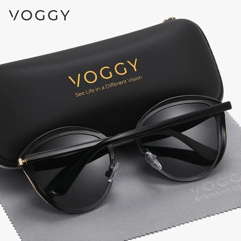 VOGGY Retro Butterfly Polarized Fashion Glasses  Stylish Metal Frame Sunglasses for Men & Women