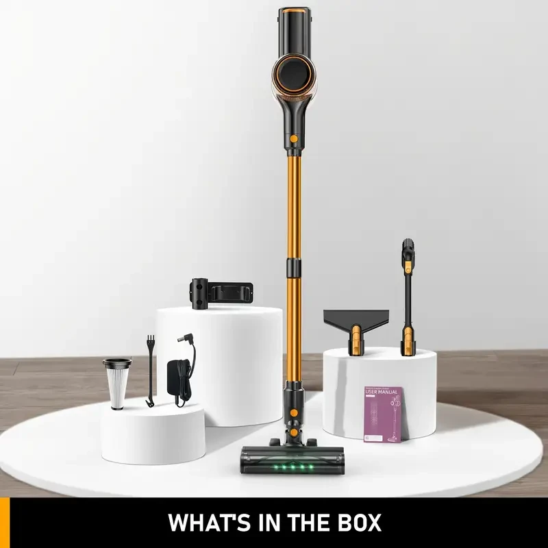 SUXIANGVAC High Suction Power Home Vacuum Cleaner Cordless, 8-in-1 Combo with LED Display