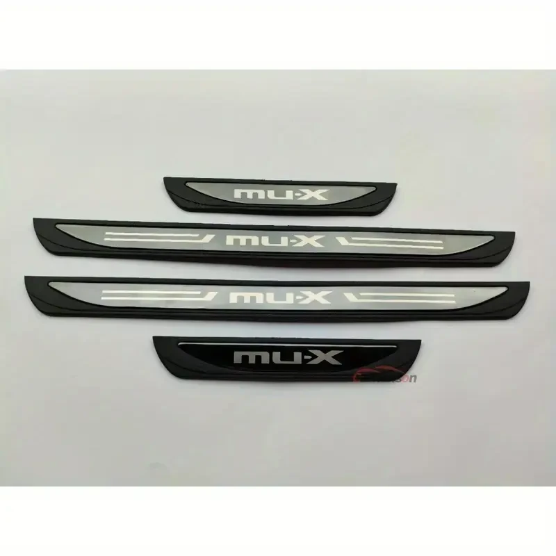 Carhanson MUX Car Door Sill Scuff Plate Cover Trims Strip  Durable Protection for Your Isuzu Mu-X