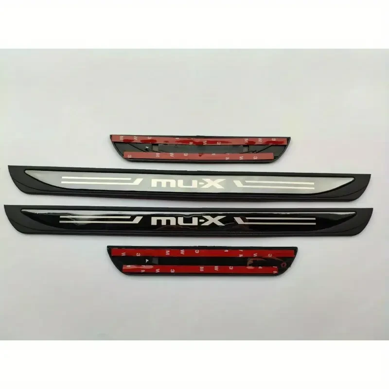 Carhanson MUX Car Door Sill Scuff Plate Cover Trims Strip  Durable Protection for Your Isuzu Mu-X