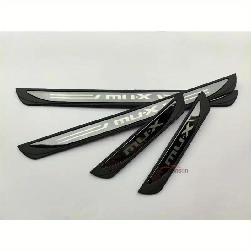 Carhanson MUX Car Door Sill Scuff Plate Cover Trims Strip  Durable Protection for Your Isuzu Mu-X