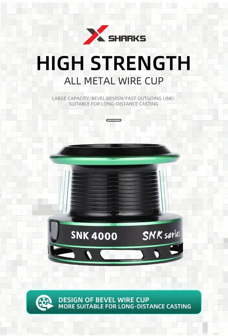 X-Sharks High-Performance Carp Fishing Reel  Durable, Ambidextrous Design for Freshwater & Saltwater Angling