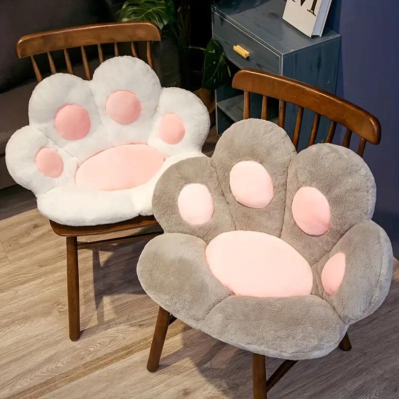 Cute Bear Plush Seat Cushion  Comfort and Style for Your Workspace