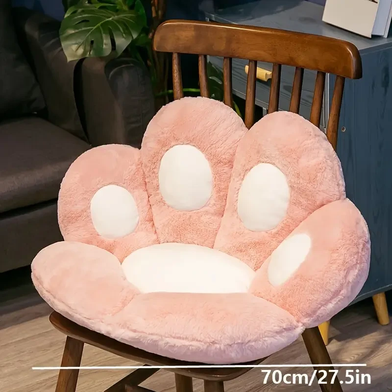 Cute Bear Plush Seat Cushion  Comfort and Style for Your Workspace