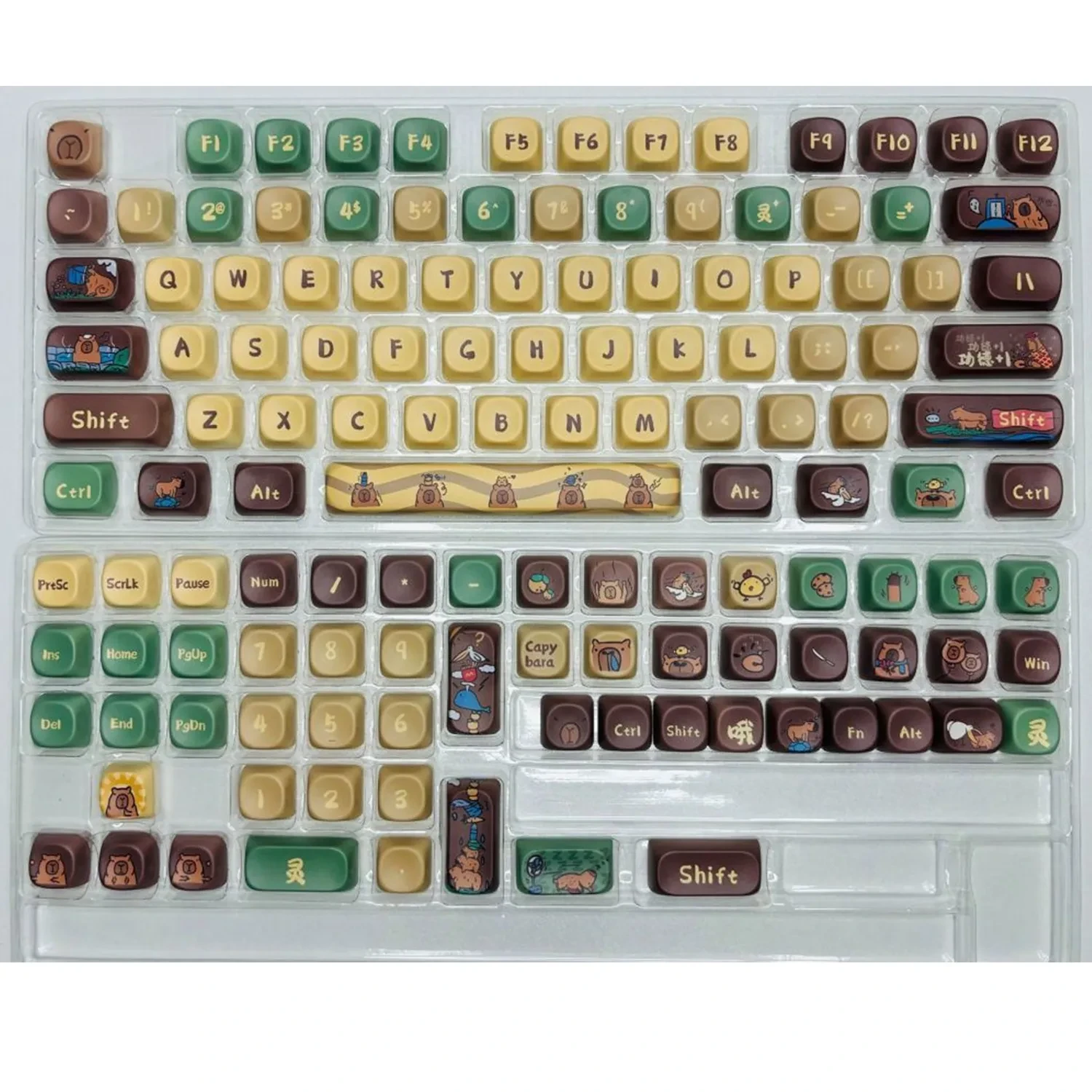 Capabala PBT Girl MOA Height Mechanical Keyboard Keycaps 130 Key Set