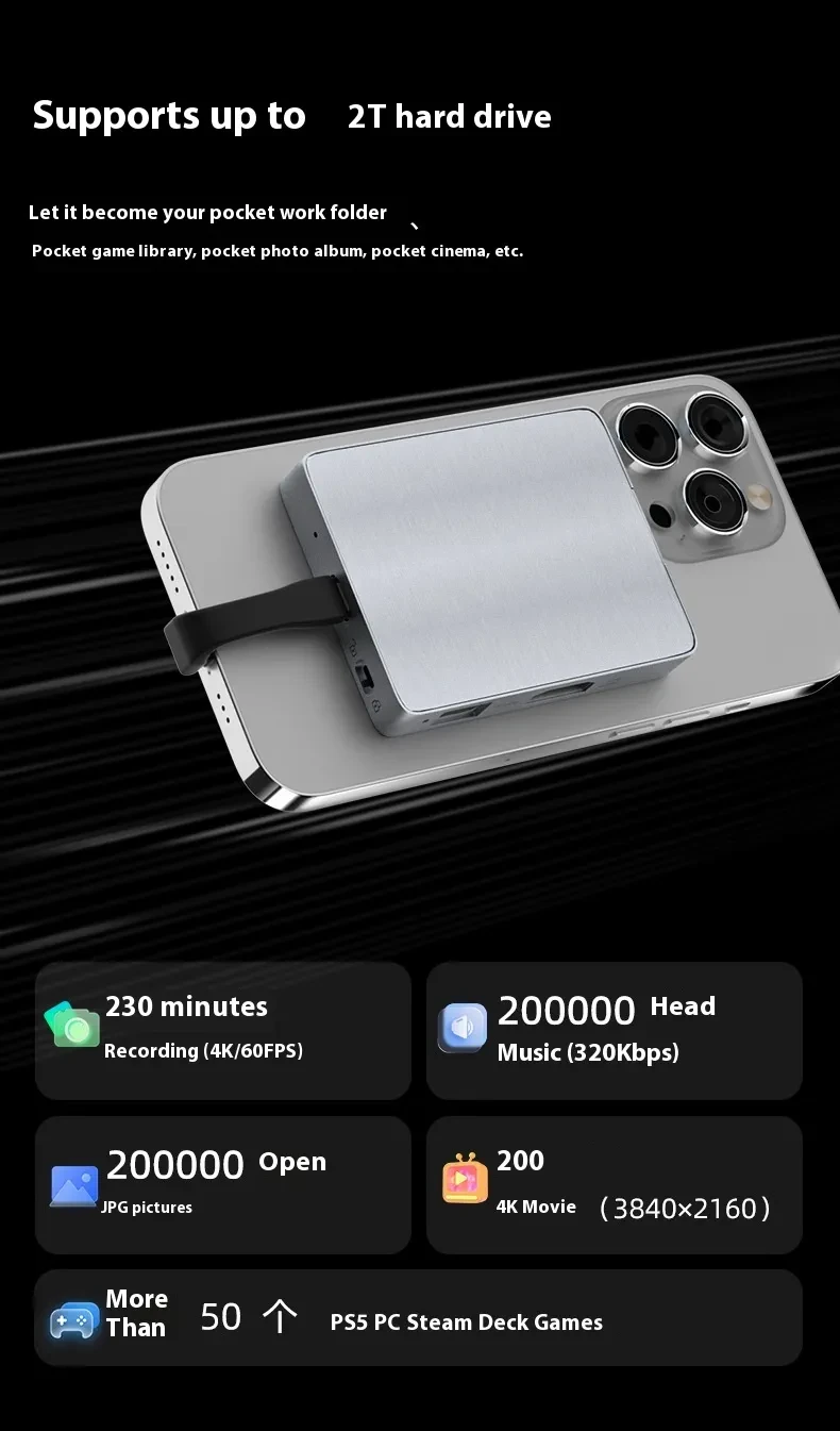 M2 Magnetic Mobile Phone Hard Disk Box