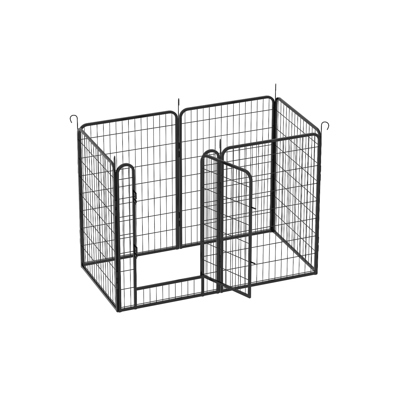 6 Panels Heavy Duty Metal Playpen With Door 39.37 H Dog Fence Pet Exercise Pen For Outdoor, Indoor