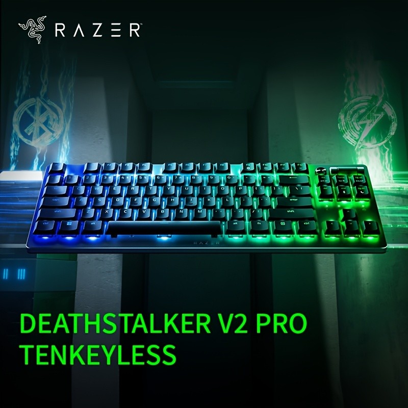 Razer DeathStalker V2 Pro Wireless Low-Profile Optical Gaming Keyboard Ultra-Slim, Wireless, Chroma RGB