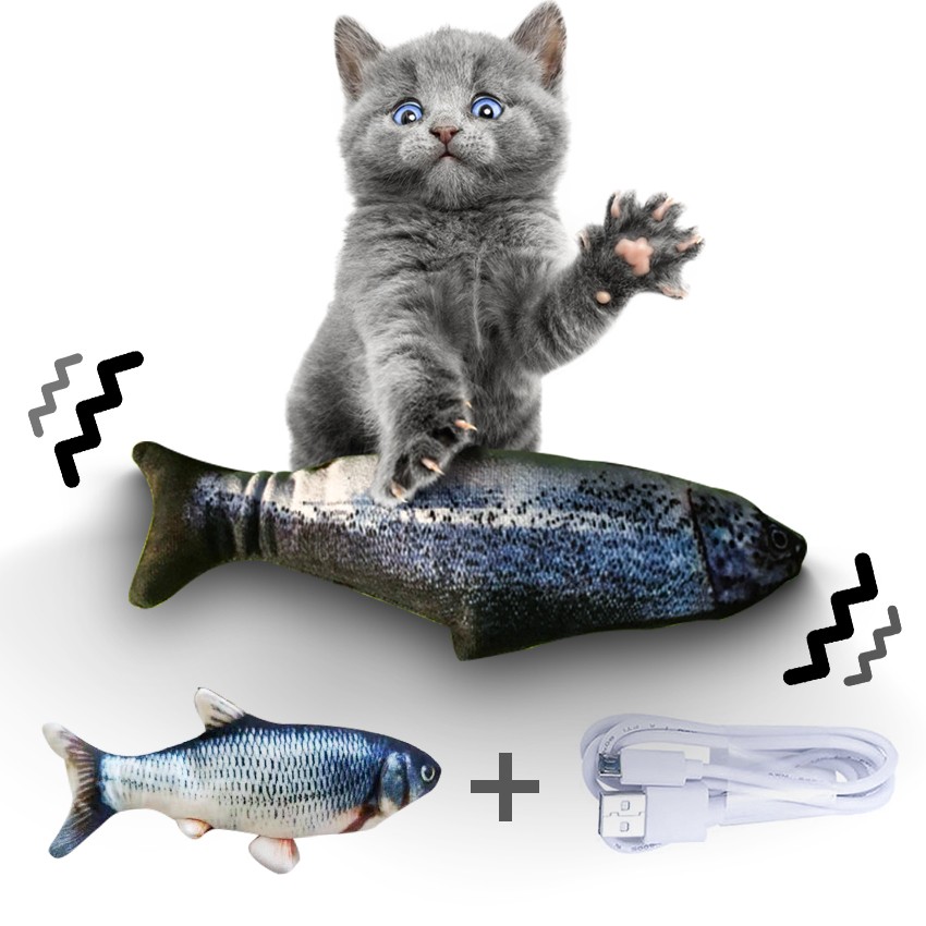 Realistic Fish Plush Toy for Cats