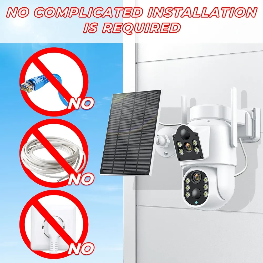 Outdoor Solar Home HD Wireless Wifi Network Plug-in-free Monitor