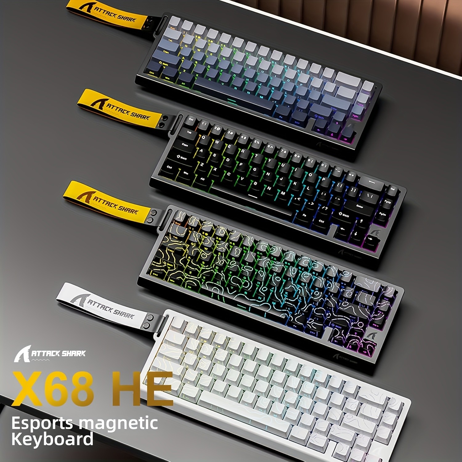 ATTACK SHARK X68 HE 8000 Hz Rapid Trigger Gaming Keyboard