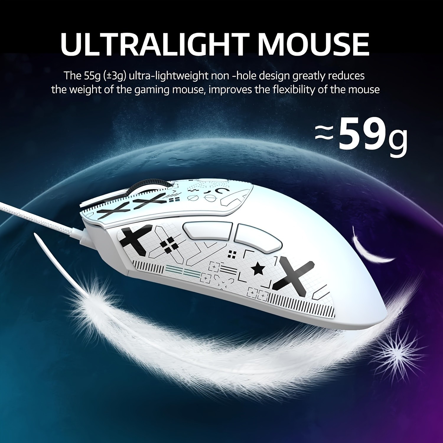 ATTACK SHARK R1 59G Wireless Gaming Mouse