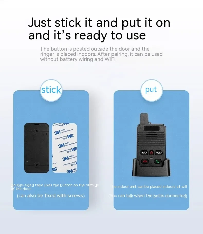 Wireless Voice Intercom Doorbell Two-way Intercom