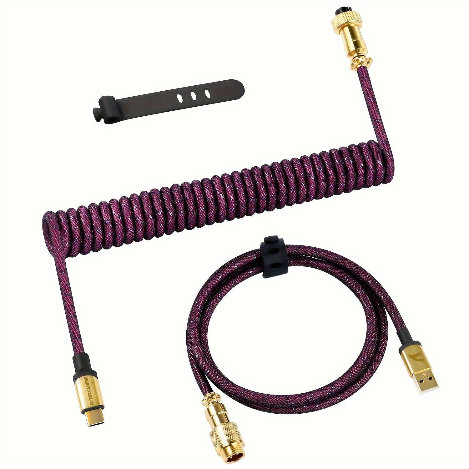 ATTACK SHARK C03 Coiled USB-C Cable