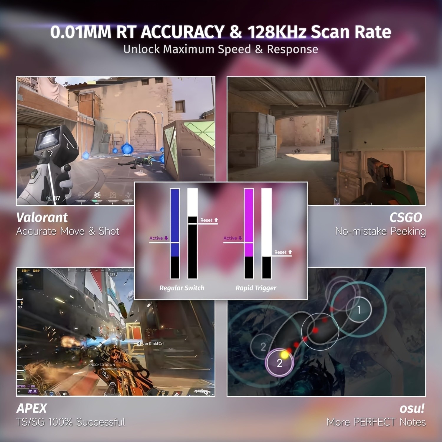 ATTACK SHARK X68 HE 60 % Wired Rapid Trigger Mechanical Gaming Keyboard