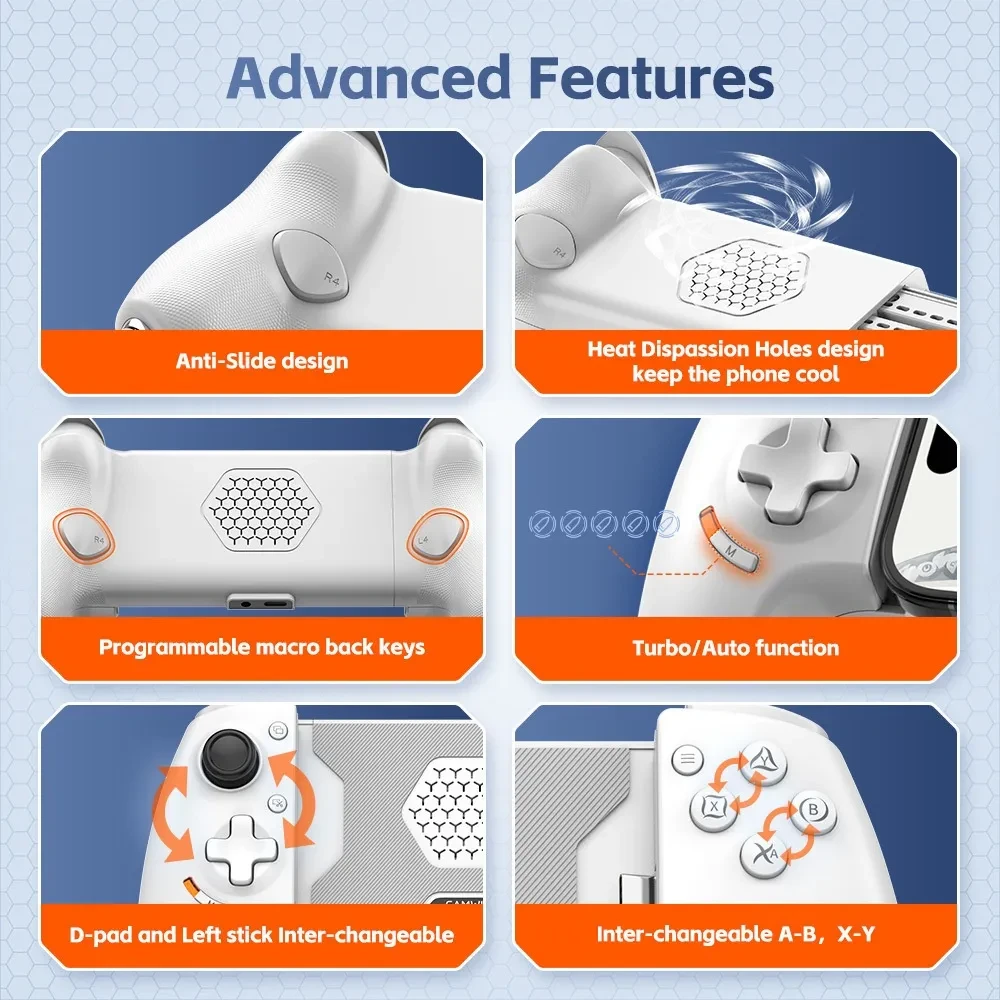 Type-C Wired Bluetooth Android IOS Computer Streaming PS Handle