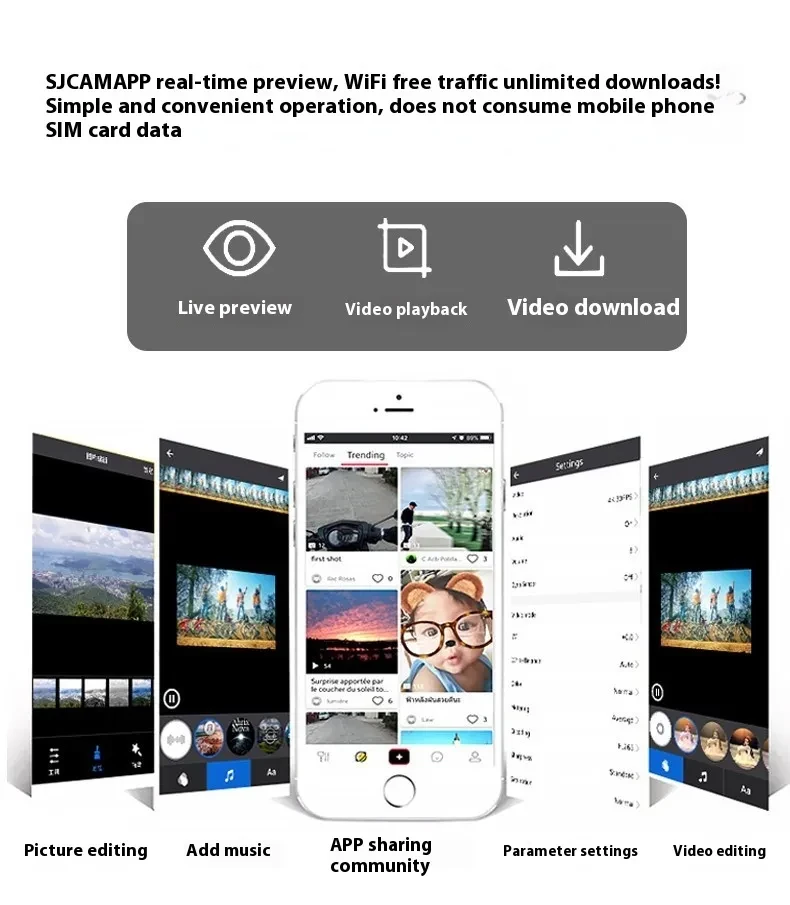 HD Dual Screen Riding Diving Driving Recorder