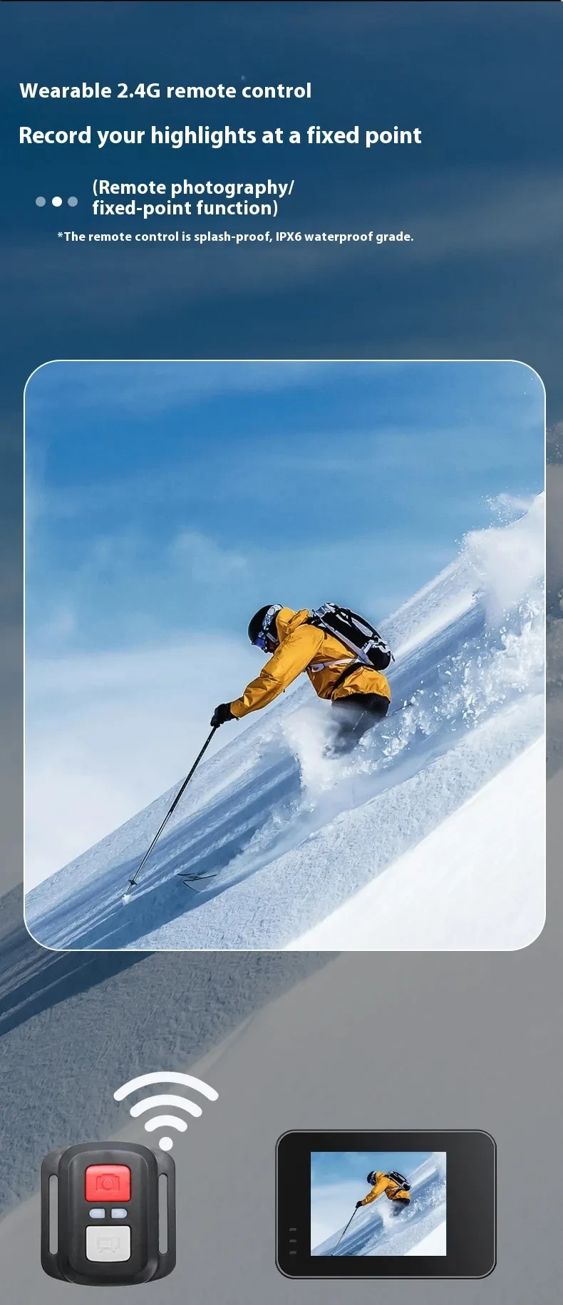 6K Sports Camera Waterproof Outdoor Riding Photography Anti-shake