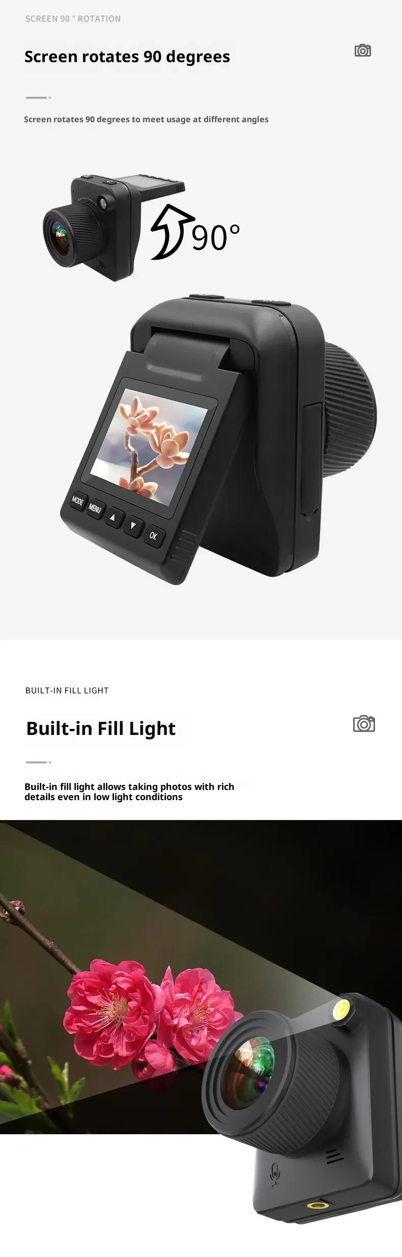 Waterproof Adjustable Focal Flowers And Plants Recording Shrinking Photography Camera